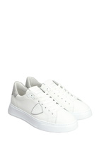 Philippe Model Temple Low Sneakers In White Leather