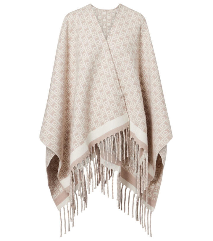 Photo: Ferragamo Gancini virgin wool shawl