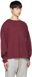 Rhude Burgundy Reverse Long Sleeve T-Shirt