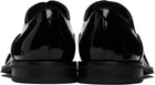 BOSS Black Oxford Patent Faux-Leather Derbys