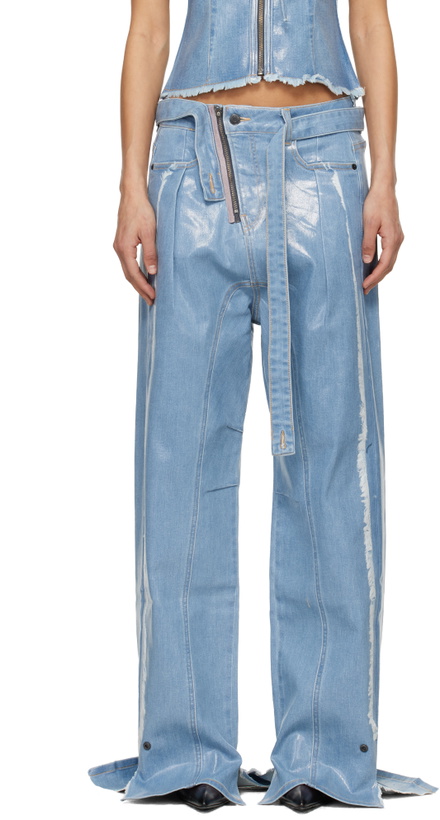Photo: Ottolinger Blue Glazed Baggy Jeans