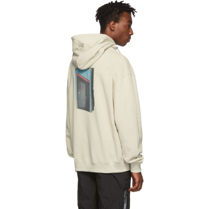 C2H4 Off White Human Recorder Print Hoodie C2H4