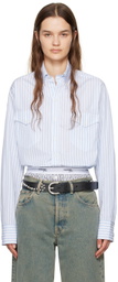 Carter Young Blue Striped Shirt
