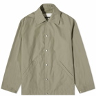 Jil Sander Men's Back Logo Coach Jacket in Medium Green