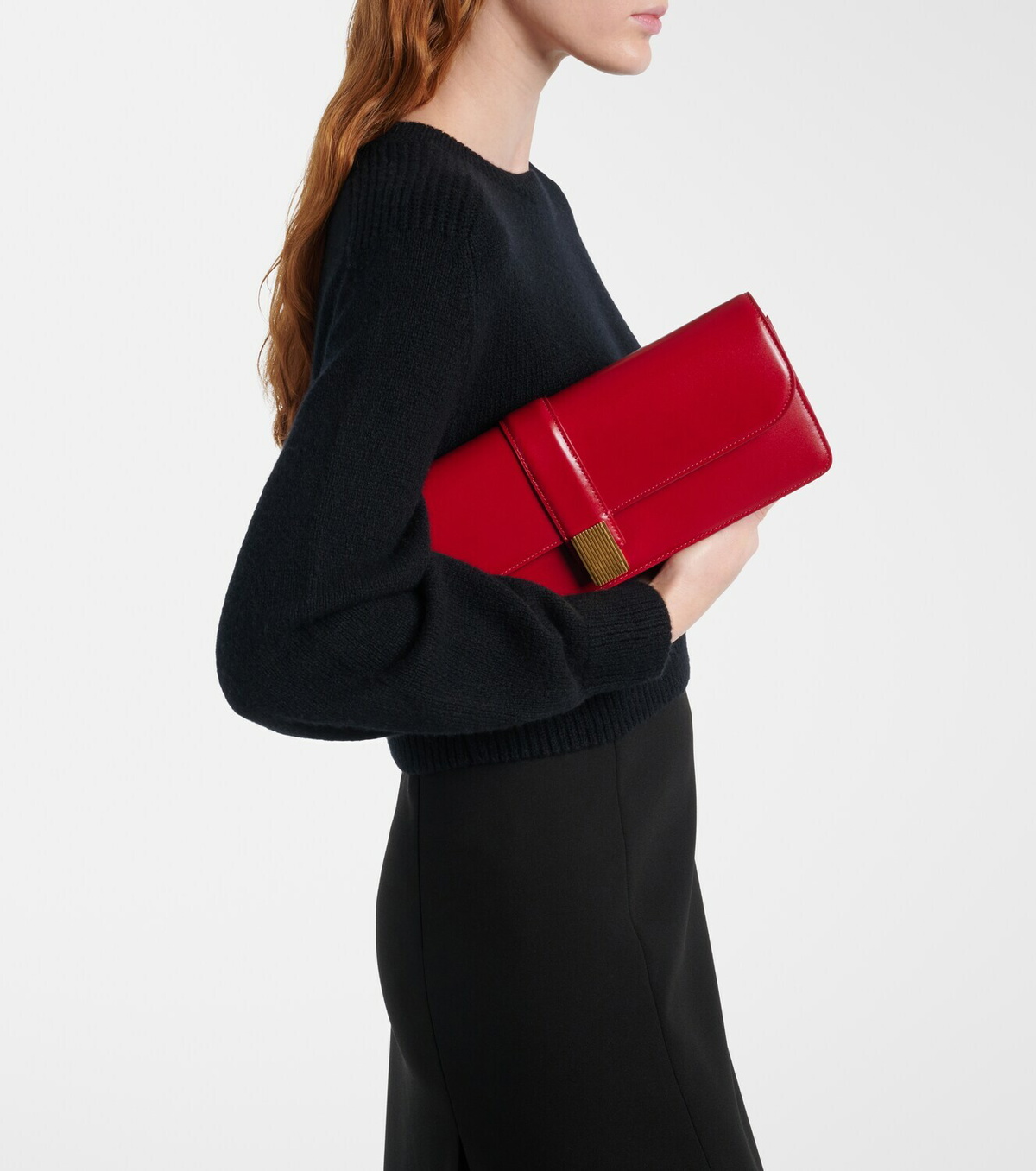 Khaite Blake leather clutch