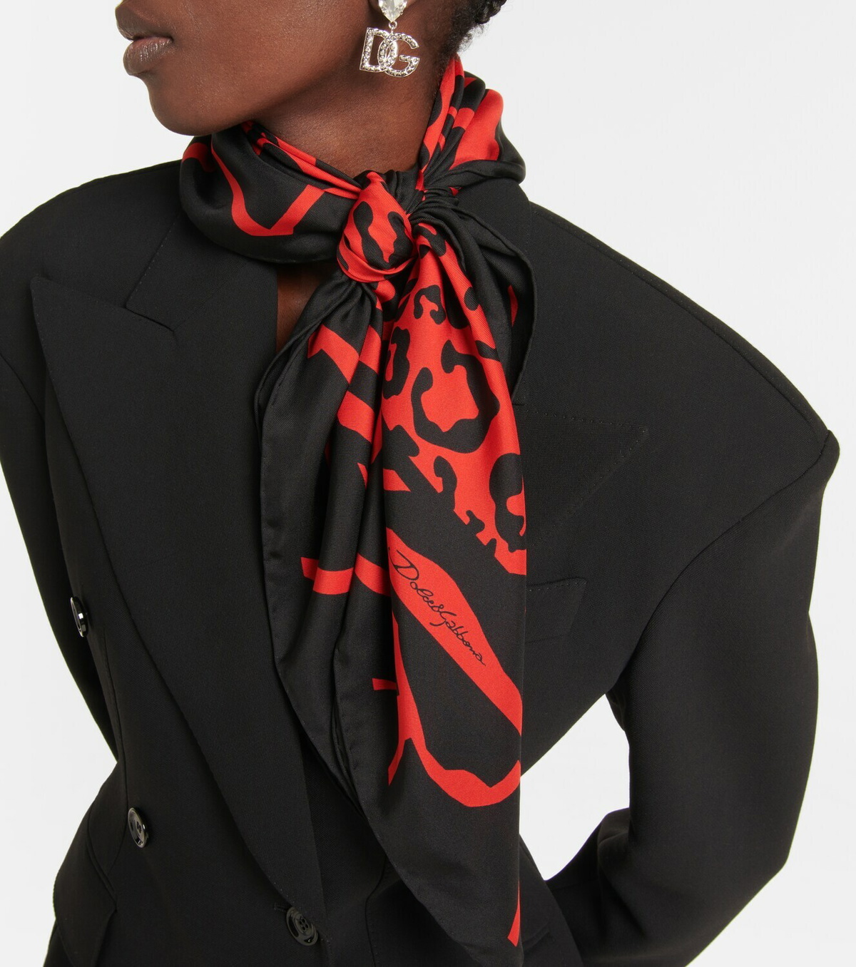 Dolceandgabbana Leopard Print Silk Scarf Dolce And Gabbana