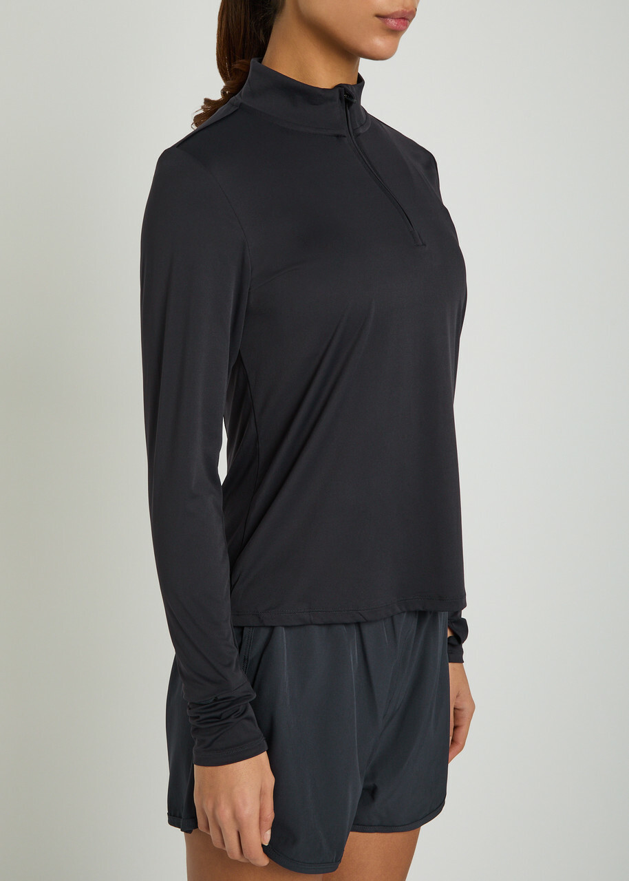 Tala Ultralite Half-zip Stretch-jersey gym top Navy