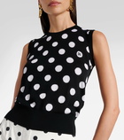 Dolce&Gabbana Polka-dot wool and silk tank top