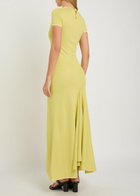 Jacquemus Le Robe Maille Woven Maxi Dress Yellow