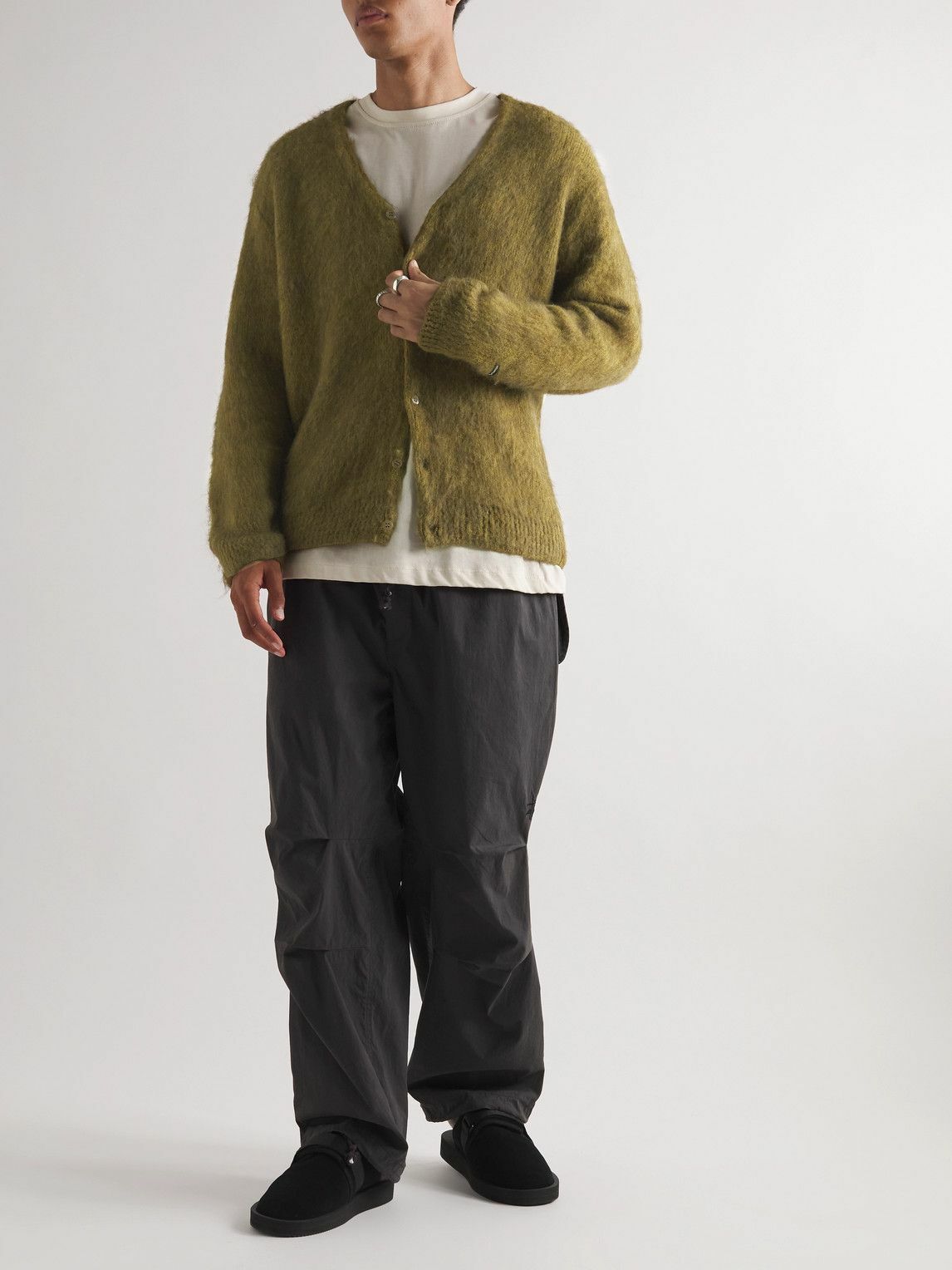 MANASTASH - Aberdeen Kurtigan Brushed-Knit Cardigan - Green Manastash