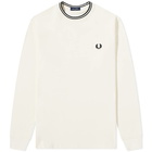 Fred Perry Authentic Men's Long Sleeve Twin Tipped T-Shirt in Ecru