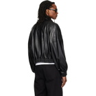LU'U DAN Black Blouson Leather Jacket