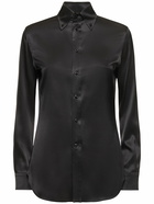 RALPH LAUREN COLLECTION Cameron Stretch Silk Charmeuse Shirt