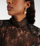 Valentino VLogo embellished drop earrings