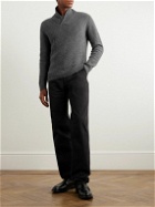 Incotex - Slim-Fit Shawl-Collar Wool Sweater - Gray