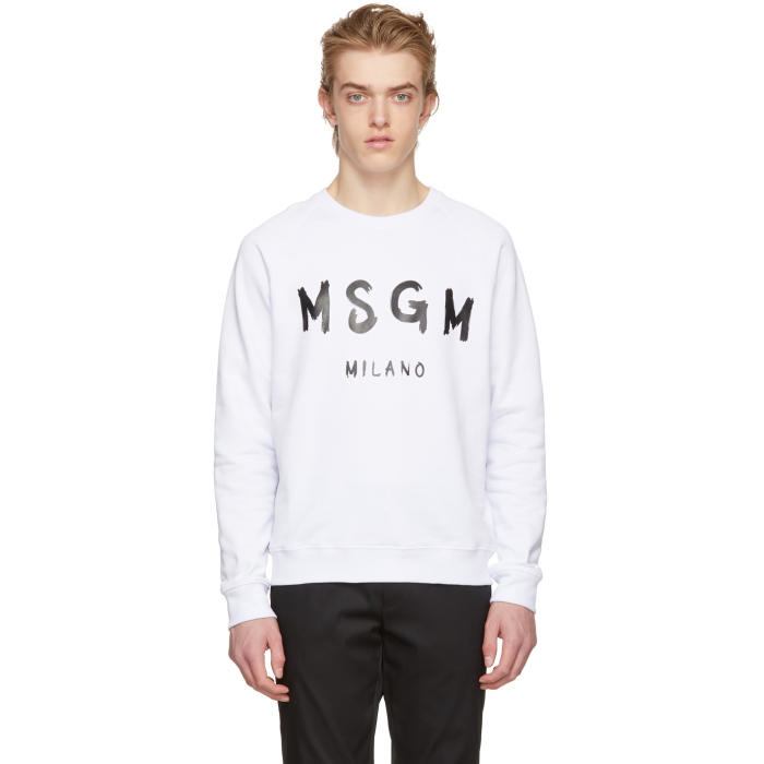 Photo: MSGM White Logo Sweatshirt