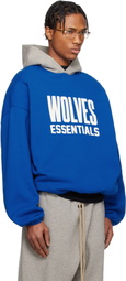 Fear of God ESSENTIALS Blue & Gray NBA Wolves Pull Over Hoodie