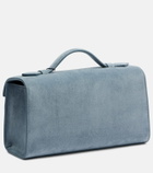 Savette Symmetry Pochette Mini suede top-handle bag