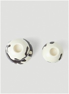 Set of Two Sanur Round Candle Holders in Beige