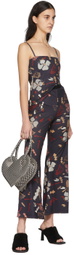 ELLISS SSENSE Exclusive Black Ditsy Floral Cut-Out Trousers