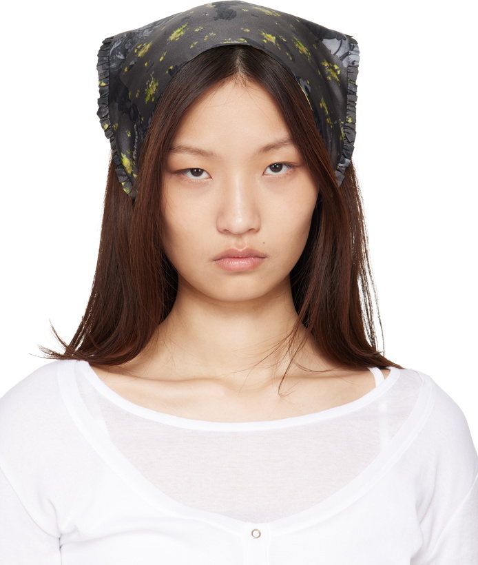 Photo: GANNI Gray Printed Wrap Scarf