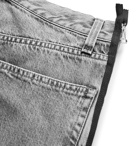 Helmut Lang - Zip-Detailed Stonewashed Denim Jeans - Gray