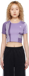 adidas Originals Purple Paneled T-Shirt