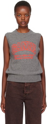 GANNI Gray Graphic Vest