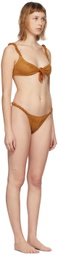 Reina Olga Tan Suede Luca Bikini