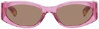 JACQUEMUS SSENSE Exclusive Pink 'Les lunettes Ovalo' Sunglasses