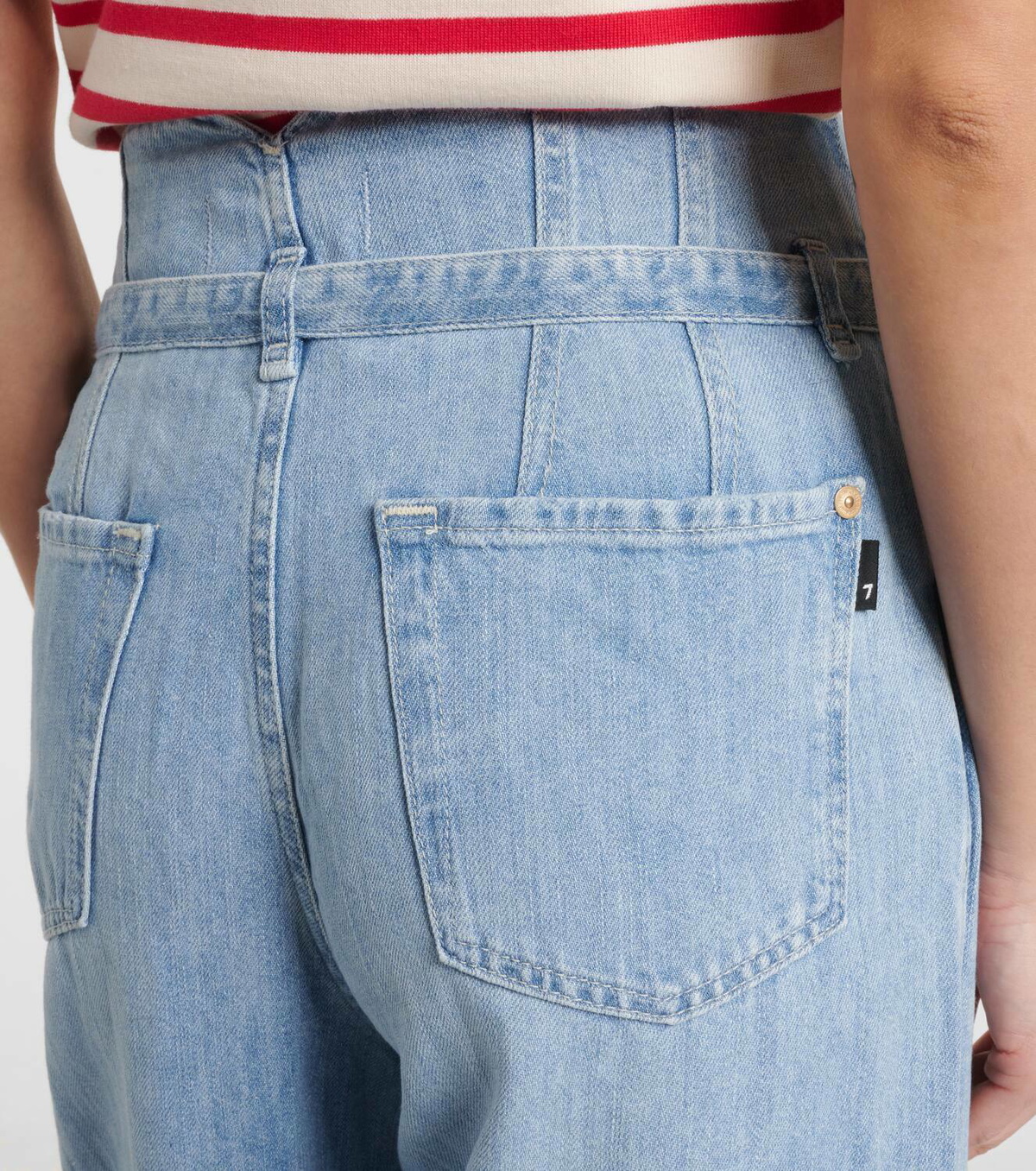7 For All Mankind Phoenix belted high-rise wide-leg jeans