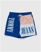 Tommy Jeans Medium Drawstring Colorblock Shorts Blue|White - Mens - Swimwear
