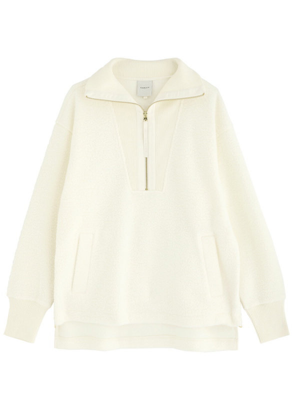 Photo: Varley Wallace Half-zip Fleece Sweatshirt Cream