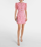 Rebecca Vallance Maribella bow-detail lace minidress