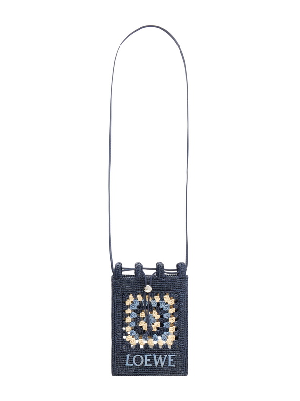 Photo: LOEWE - Paula's Ibiza Logo-Embroidered Leather-Trimmed Crocheted Raffia Bucket Bag