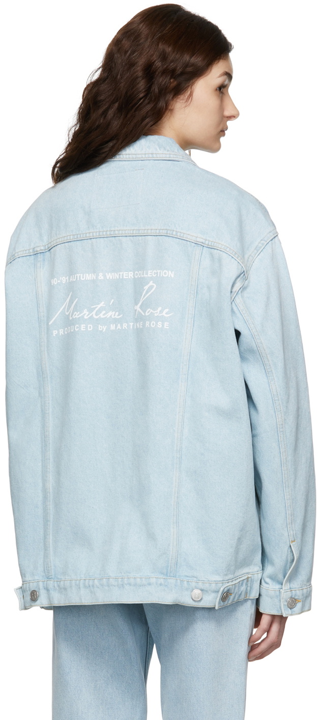 Martine Rose Blue Oversized Denim Jacket