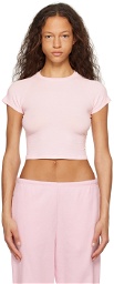 SKIMS Pink New Vintage Cropped Raglan T-Shirt