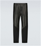 Givenchy - Leather and nylon sweatpants