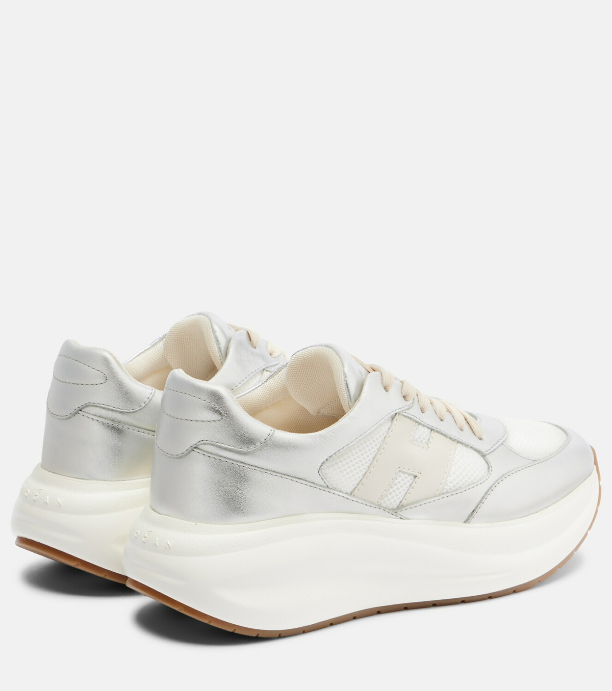 Hogan Maxi I Active leather-trimmed sneakers