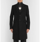 Alexander McQueen - Moleskin Coat with Detachable Striped Satin Liner - Men - Black