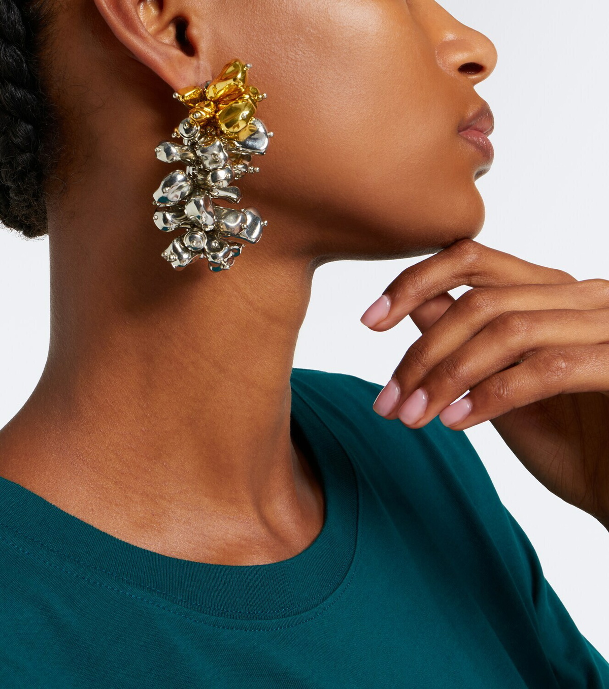 Dries Van Noten Embroidered drop earrings
