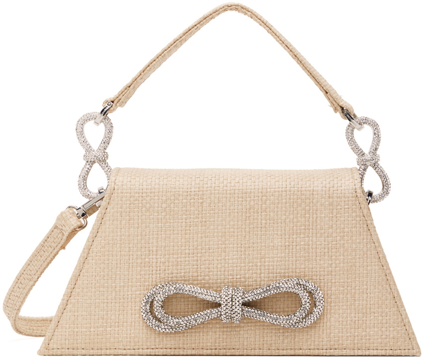 MACH & MACH Blue Mini Double Bow Samantha Bag MACH & MACH