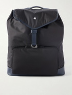 Montblanc - Panorama Leather-Trimmed Shell Backpack