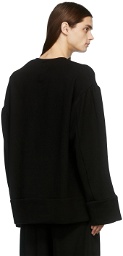 Boramy Viguier Black French Terry Monk Sweatshirt