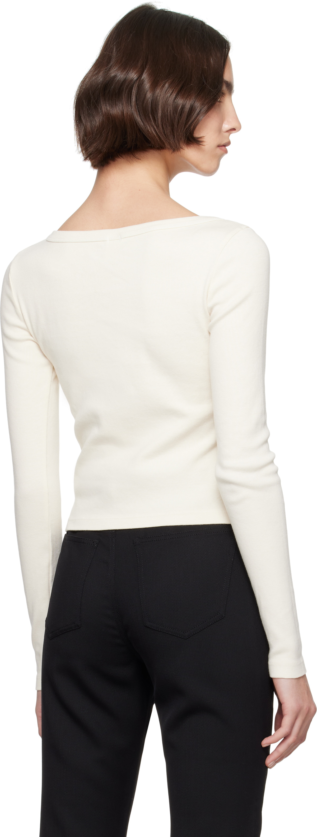 Re/Done Off-White Hanes Edition Scoop Neck Cardigan