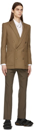 Balmain Taupe Twill Double-Breasted Blazer