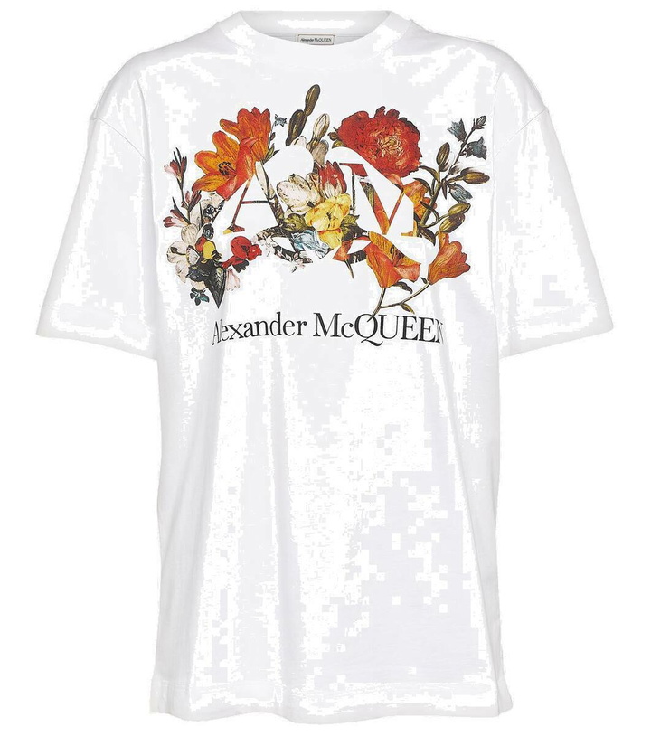 Photo: Alexander McQueen Floral cotton jersey T-shirt