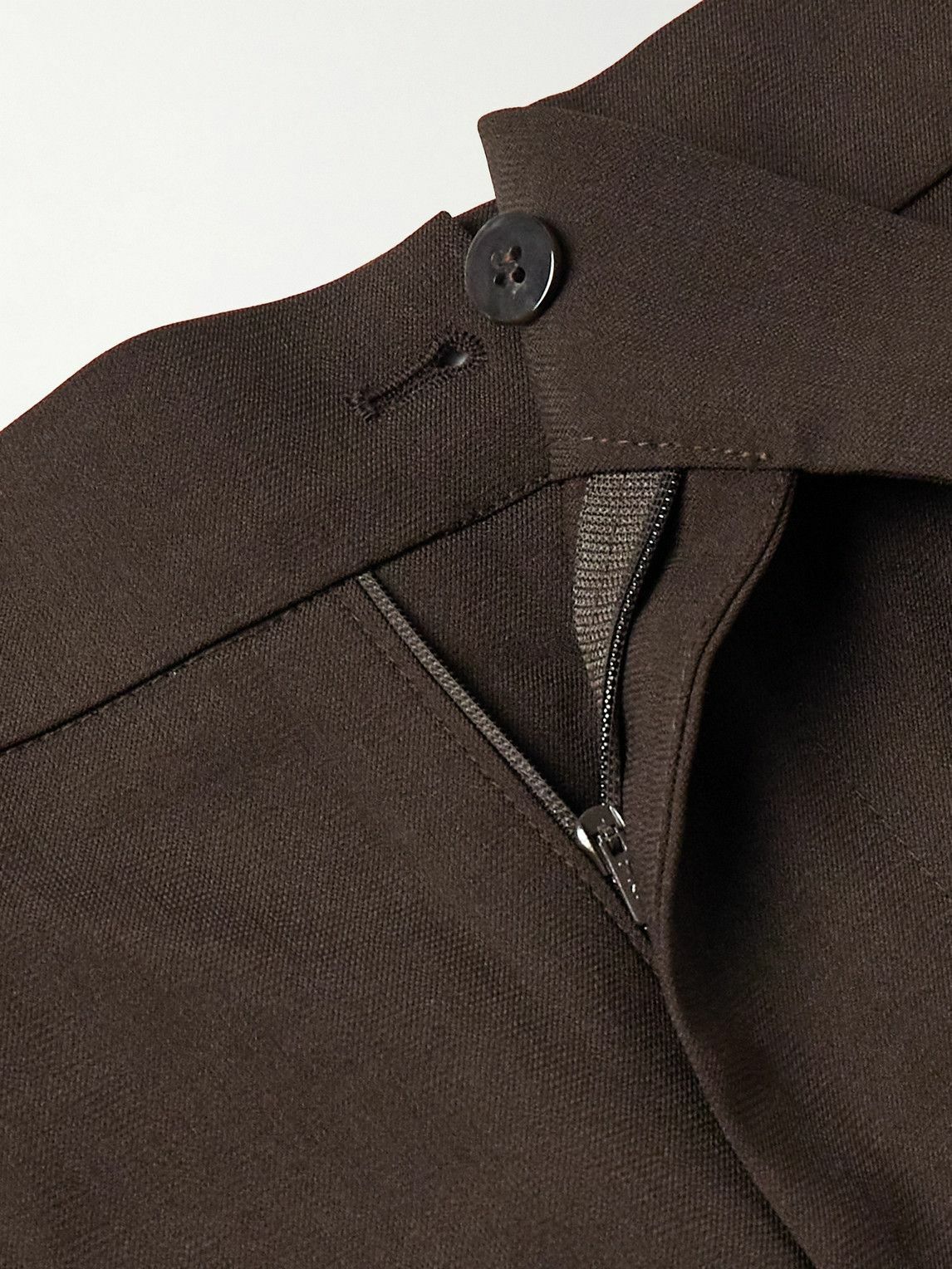 The Frankie Shop - Beo Wide-Leg Pleated Woven Suit Trousers - Brown