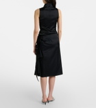 McQueen Gathered asymmetric midi skirt