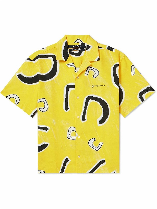 Photo: Jacquemus - Jean Camp-Collar Printed Cotton Shirt - Yellow